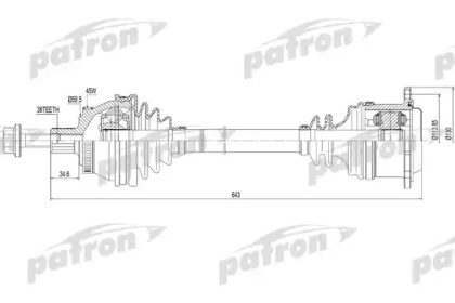 Приводной вал PATRON PDS0110