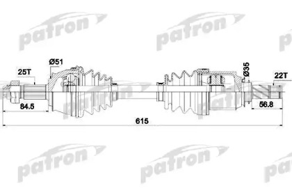 Вал PATRON PDS0288