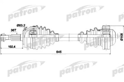 Вал PATRON PDS0307