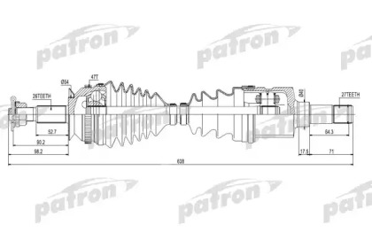 Вал PATRON PDS0423