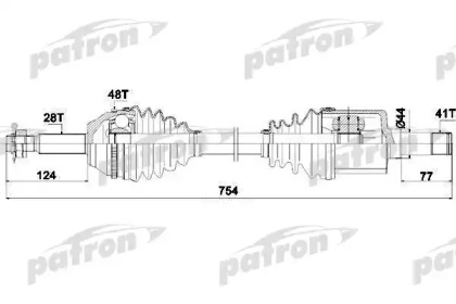 Вал PATRON PDS0428