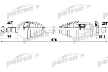 Вал PATRON PDS0435