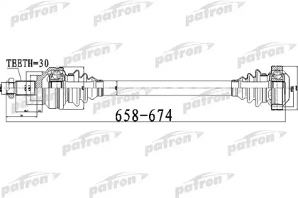 Приводной вал PATRON PDS0480