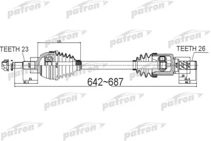 Вал PATRON PDS0524