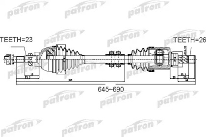 Вал PATRON PDS0526