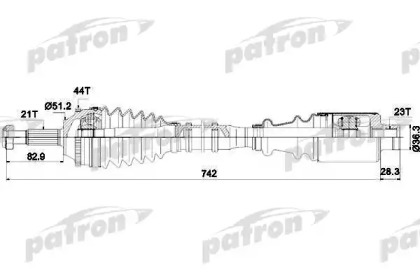 Вал PATRON PDS1116