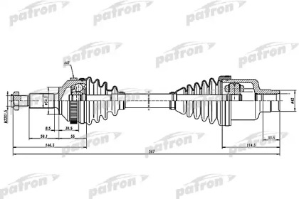 Вал PATRON PDS1258