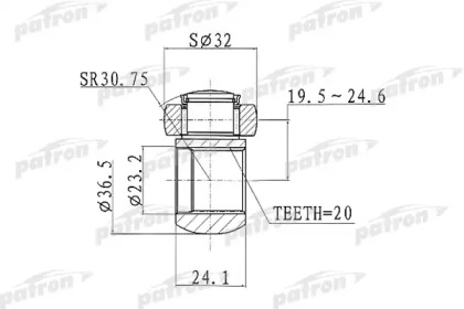 Муфта с шипами PATRON PTD002