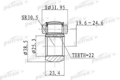 Муфта с шипами PATRON PTD003