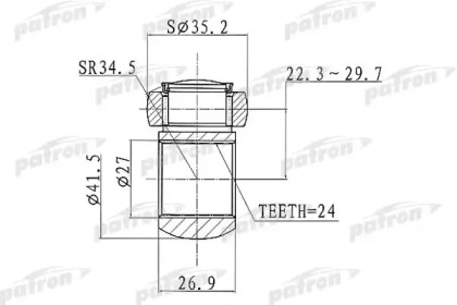 Муфта с шипами PATRON PTD004