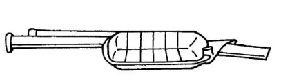 Средний глушитель выхлопных газов SIGAM 35435
