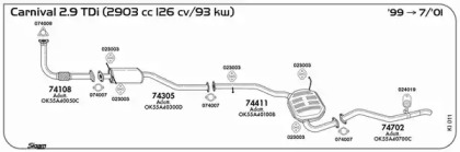 Система выпуска ОГ SIGAM KI011