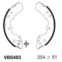 Комлект тормозных накладок MOTAQUIP VBS483