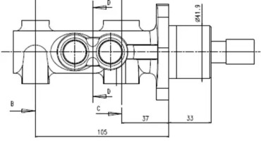 Главный тормозной цилиндр MOTAQUIP VMC223