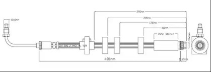 Тормозной шланг MOTAQUIP VBH1166