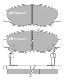 Комплект тормозных колодок MOTAQUIP LVXL774