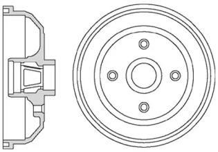 Тормозной барабан MOTAQUIP VBD24