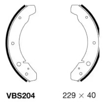 Комлект тормозных накладок MOTAQUIP VBS204