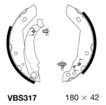 Комлект тормозных накладок MOTAQUIP VBS317