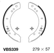 Комлект тормозных накладок MOTAQUIP VBS339