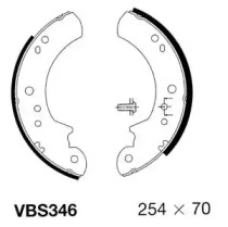 Комлект тормозных накладок MOTAQUIP VBS346