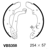 Комлект тормозных накладок MOTAQUIP VBS358