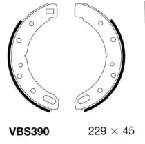 Комлект тормозных накладок MOTAQUIP VBS390