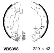 Комлект тормозных накладок MOTAQUIP VBS398