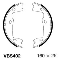 Комлект тормозных накладок MOTAQUIP VBS402