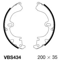 Комлект тормозных накладок MOTAQUIP VBS434