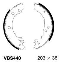 Комлект тормозных накладок MOTAQUIP VBS440