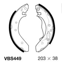 Комлект тормозных накладок MOTAQUIP VBS449