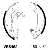 Комлект тормозных накладок MOTAQUIP VBS452