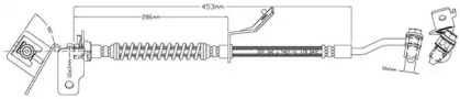 Тормозной шланг MOTAQUIP LVBH1477