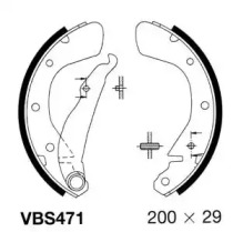 Комлект тормозных накладок MOTAQUIP VBS471