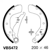 Комлект тормозных накладок MOTAQUIP VBS472