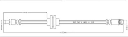 Тормозной шланг MOTAQUIP LVBH1551