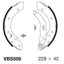 Комлект тормозных накладок MOTAQUIP VBS506