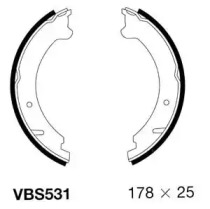 Комлект тормозных накладок MOTAQUIP VBS531