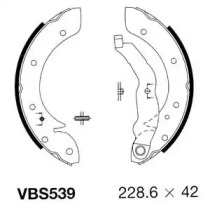 Комлект тормозных накладок MOTAQUIP VBS539