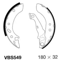 Комлект тормозных накладок MOTAQUIP VBS549