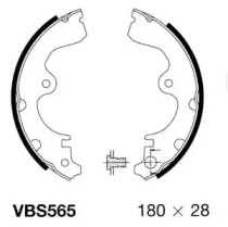 Комлект тормозных накладок MOTAQUIP VBS565