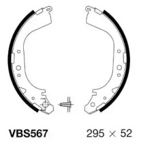 Комлект тормозных накладок MOTAQUIP VBS567