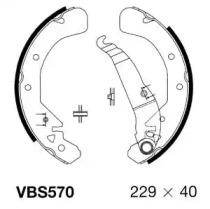 Комлект тормозных накладок MOTAQUIP VBS570