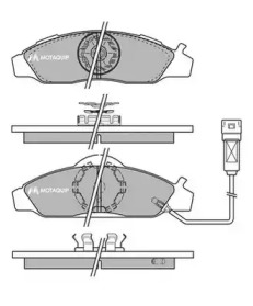 Комплект тормозных колодок MOTAQUIP LVXL315