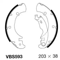 Комлект тормозных накладок MOTAQUIP VBS593