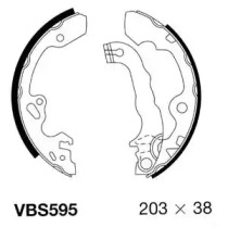 Комлект тормозных накладок MOTAQUIP VBS595