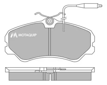 Комплект тормозных колодок MOTAQUIP LVXL376