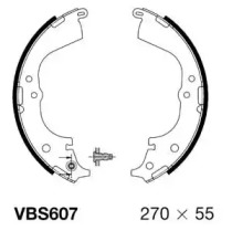 Комлект тормозных накладок MOTAQUIP VBS607