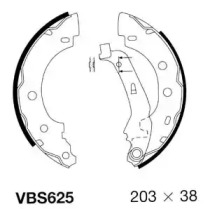 Комлект тормозных накладок MOTAQUIP VBS625